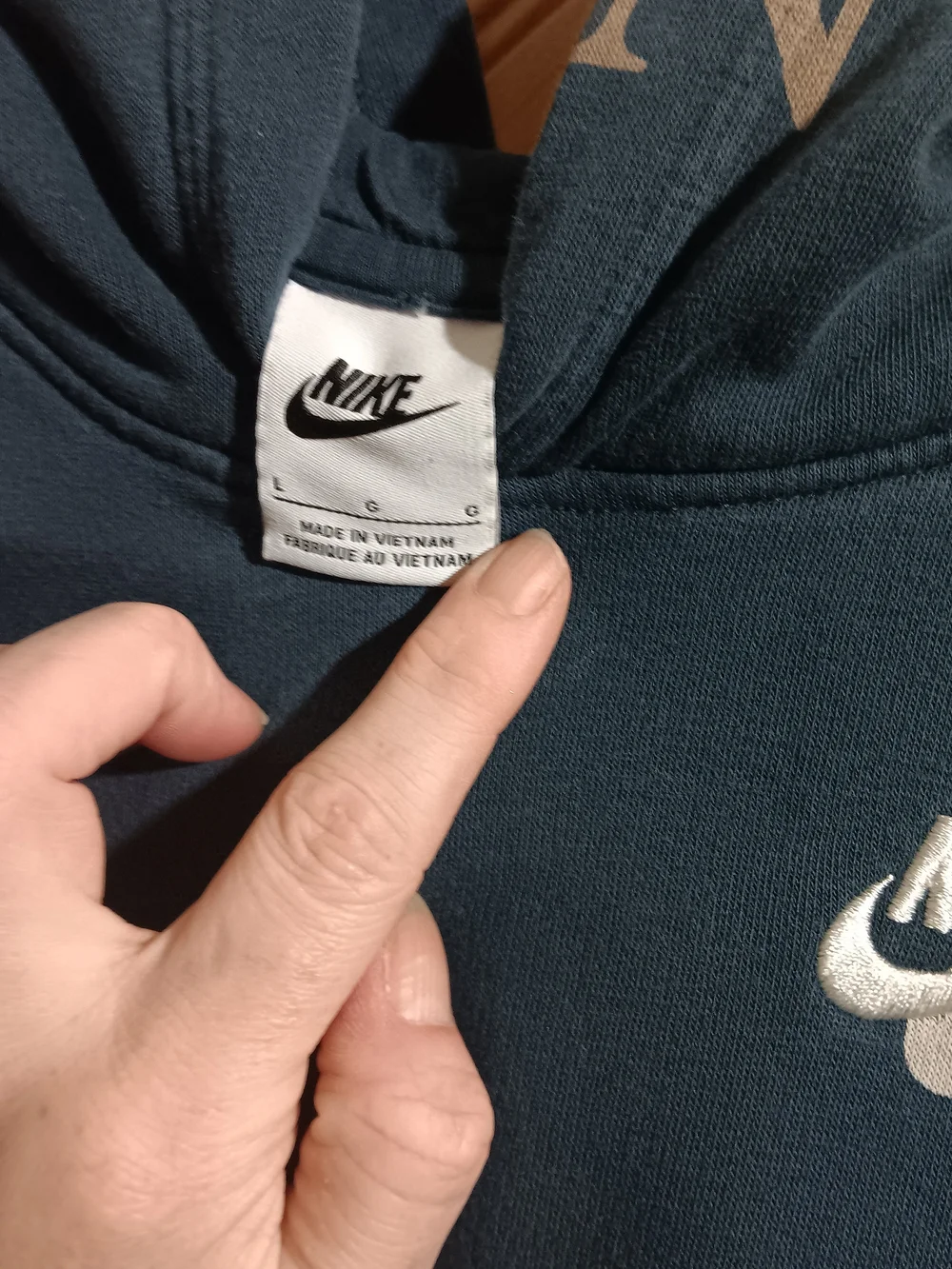 Nike Teal Blue Allover Logo Hoodie